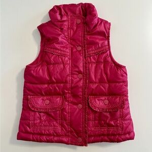 GAP Girls Pink Puffer Vest. Size 4 - 5
